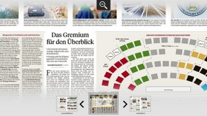Pforzheimer Zeitung mit interaktiver Touch-Anwendung in 4k