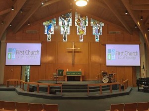 Eiki projectors installed at First Church Coral Springs
