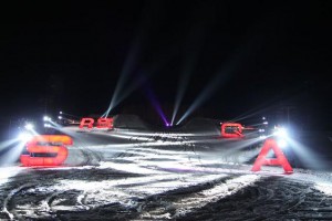 Laserworld inszeniert Show bei der Audi Ice & Snow Experience