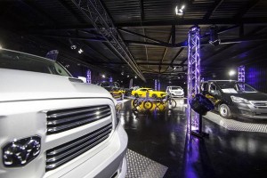 Dodge showroom in Helsingborg illuminated by Robe