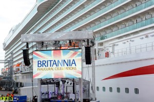 XL Video Supply Launch of cruise ship Britannia