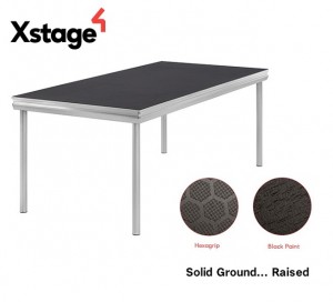 Xstage S10 stage deck tops available in two surface finishes