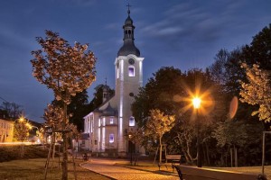Church of the Holy Trinity in Liberec illuminated by Anolis
