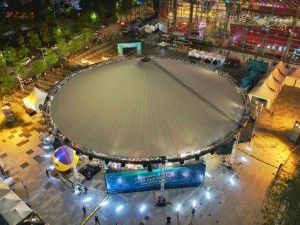 Magic Sky liefert Schirmdach für Basketball-Cup in China