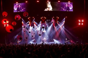 Clay Paky Mythos fixtures on Fall Out Boy summer tour