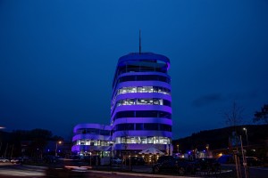 Fassadenbeleuchtung für den i Live Tower in Aalen mit Anolis